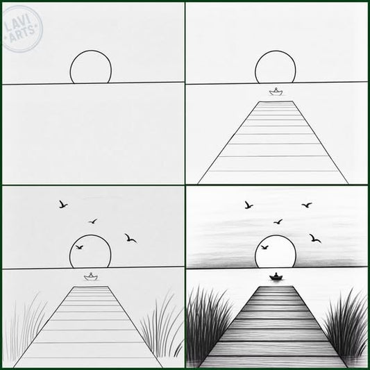 Easy drawing tutorial by Laxmi Devi on Facebook