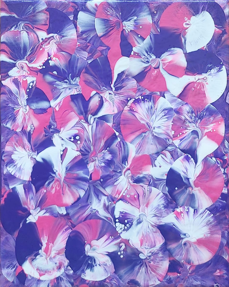 8 x 10 Deep Purple Red White Deep Blue