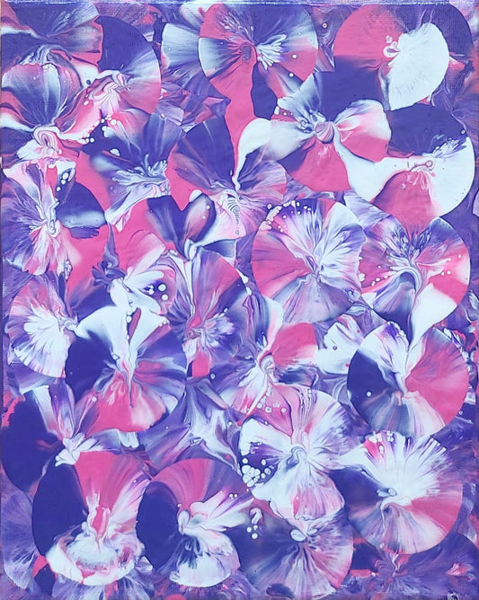 8 x 10 Deep Purple Red White Deep Blue