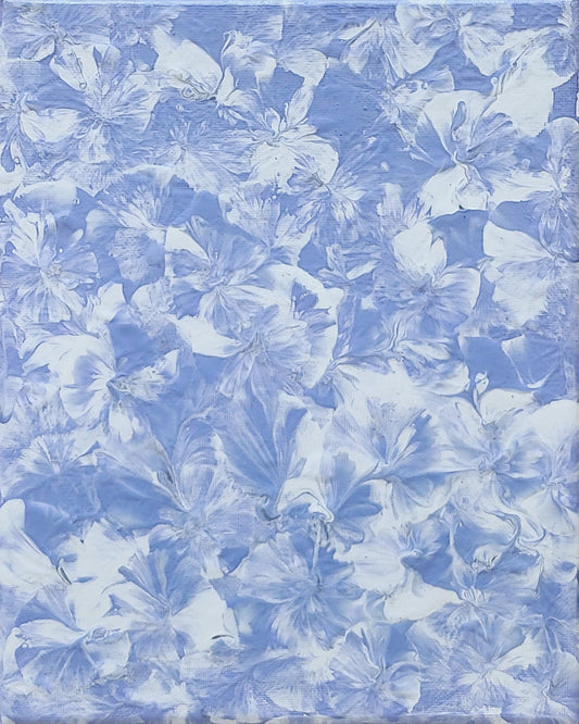 8 x 10 Periwinkle Blue White
