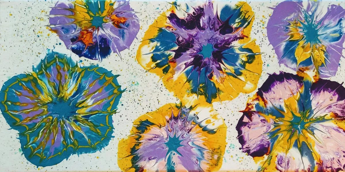 'Half Dozen Flowers' Abstract Painting